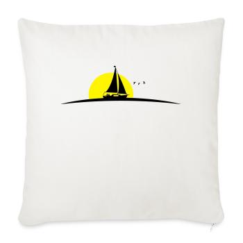 Segelboot - Sofakissenbezug 45 x 45 cm - Naturweiß  - Vorne