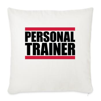 Personal trainer logo - Sofa pillowcase 17,3'' x 17,3'' (45 x 45 cm) - natural white - Front