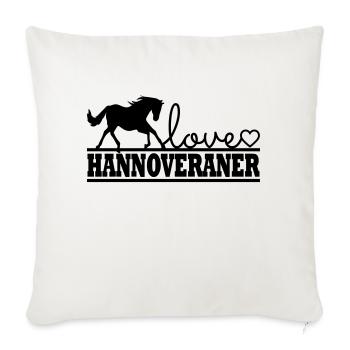 Pferd Hannoveraner - Sofakissenbezug 45 x 45 cm - Naturweiß  - Vorne