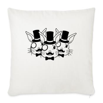 Friends Team Sir Hasen - Sofa pillowcase 17,3'' x 17,3'' (45 x 45 cm) - natural white - Front