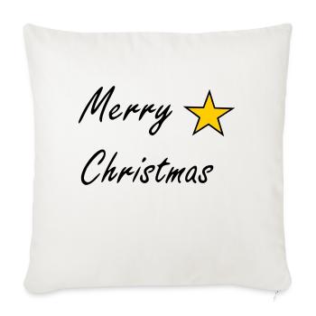 Joyeux Noël - Housse de coussin décorative 45 x 45 cm - blanc nature - Devant