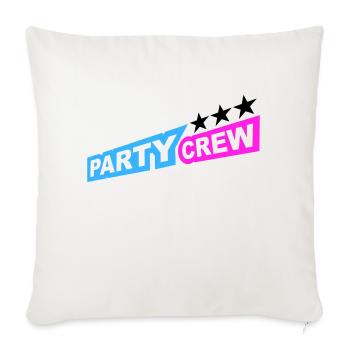 Party Crew Fun Stars Celebrate Team Friends Member - Sofa pillowcase 17,3'' x 17,3'' (45 x 45 cm) - natural white - Front