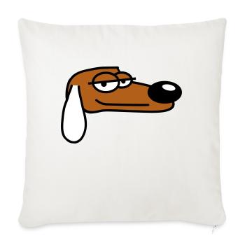 Chien A L’air cool Look détendu Guy Chill Dude - Housse de coussin décorative 45 x 45 cm - blanc nature - Devant