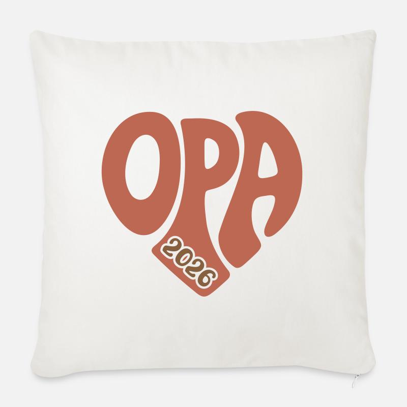 Opa 2026 - Sofakissenbezug 45 x 45 cm - Naturweiß 
