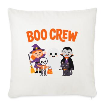 Boo Crew Halloween-Freunde - Sofakissenbezug 45 x 45 cm - Naturweiß  - Vorne