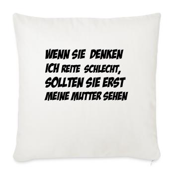 reiten - Sofakissenbezug 45 x 45 cm - Naturweiß  - Vorne