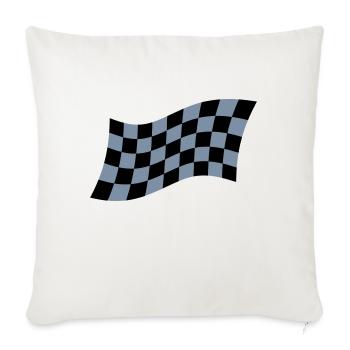 Racing Flag - Housse de coussin décorative 45 x 45 cm - blanc nature - Devant