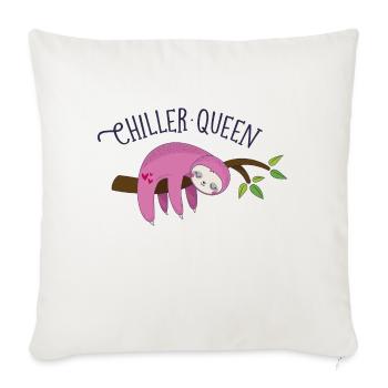 Chiller Queen - Sofakissenbezug 45 x 45 cm - Naturweiß  - Vorne