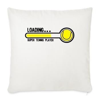 tennis loading super player1 - Housse de coussin décorative 45 x 45 cm - blanc nature - Devant