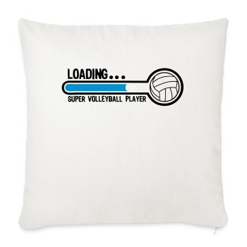 volleyball loading super player1 - Housse de coussin décorative 45 x 45 cm - blanc nature - Devant