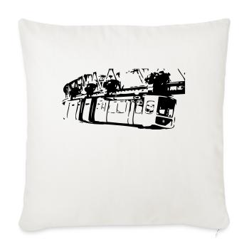 Schwebebahn - Sofakissenbezug 45 x 45 cm - Naturweiß  - Vorne