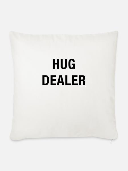 Hug Dealer - Sofakissenbezug 45 x 45 cm - Naturweiß