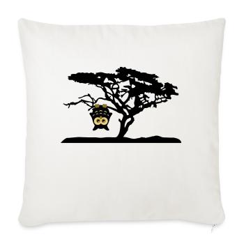 Owl Tree Hanging upside Different - Sofa pillowcase 17,3'' x 17,3'' (45 x 45 cm) - natural white - Front