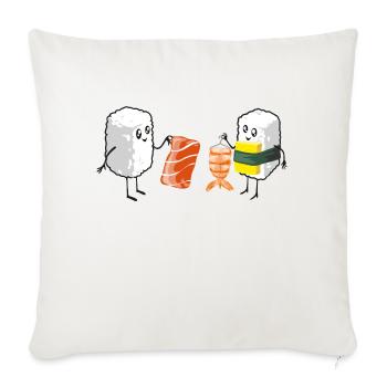 Sushi Shopping - Sofakissenbezug 45 x 45 cm - Naturweiß  - Vorne