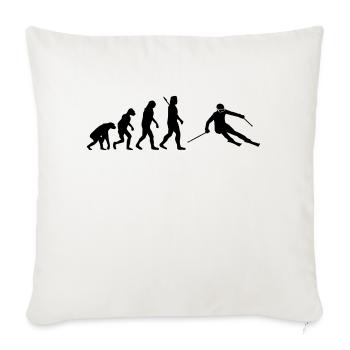 Evolution Alpine Ski - Sofakissenbezug 45 x 45 cm - Naturweiß  - Vorne