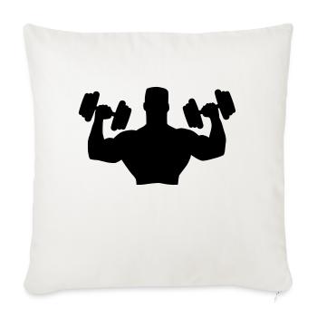 Muscle Man Training - Housse de coussin décorative 45 x 45 cm - blanc nature - Devant