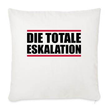 die totale eskalation - Sofakissenbezug 45 x 45 cm - Naturweiß  - Vorne