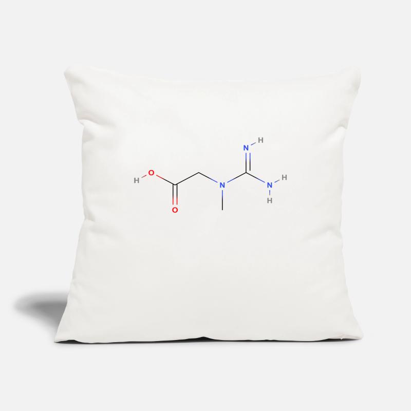 Creatine Molecule - Colored Structural Formula Sofa pillowcase 17,3'' x 17,3'' (45 x 45 cm)