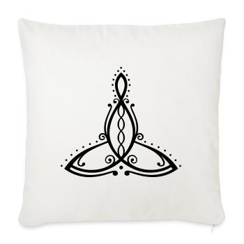 Celtic Motherhood Symbol Mother with four children - Sofa pillowcase 17,3'' x 17,3'' (45 x 45 cm) - natural white - Front