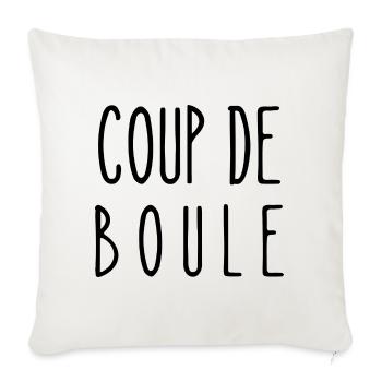 coup de boule - Housse de coussin décorative 45 x 45 cm - blanc nature - Devant