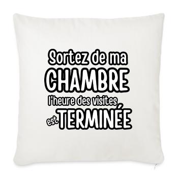 sortez de ma chambre - Housse de coussin décorative 45 x 45 cm - blanc nature - Devant