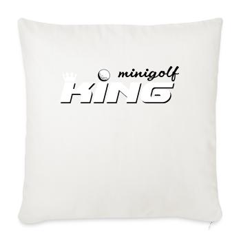 Minigolf King - Sofakissenbezug 45 x 45 cm - Naturweiß  - Vorne