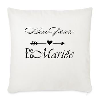 Father-in-law of the bride - Sofa pillowcase 17,3'' x 17,3'' (45 x 45 cm) - natural white - Front