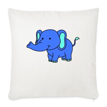 elephant - Sofa pillowcase 17,3'' x 17,3'' (45 x 45 cm) - natural white - Front
