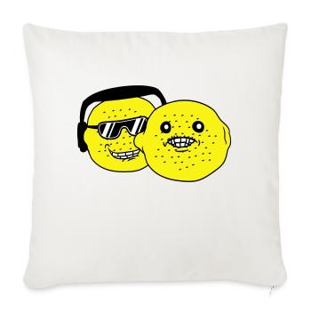 DJ Party Lemons Fruits Team Friends Party Crew - Sofa pillowcase 17,3'' x 17,3'' (45 x 45 cm) - natural white - Front