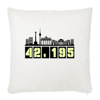 Berlin Skyline Marathon - Housse de coussin décorative 45 x 45 cm - blanc nature - Devant