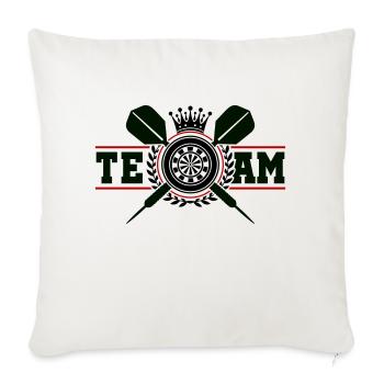 Fléchettes Fléchettes Armoiries Équipe - Housse de coussin décorative 45 x 45 cm - blanc nature - Devant