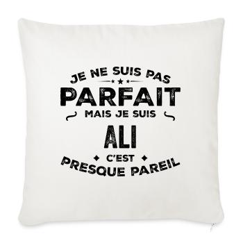 Ali – A Funny and Proud First Name, Legend - Sofa pillowcase 17,3'' x 17,3'' (45 x 45 cm) - natural white - Front