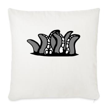 Tentacle Kraken Monster Bottom Hole Alien Horror - Sofa pillowcase 17,3'' x 17,3'' (45 x 45 cm) - natural white - Front