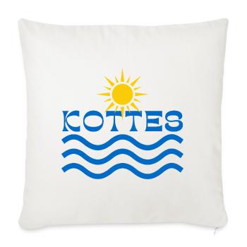 Kottes Sun Waves  - Sofa pillowcase 17,3'' x 17,3'' (45 x 45 cm) - natural white - Front
