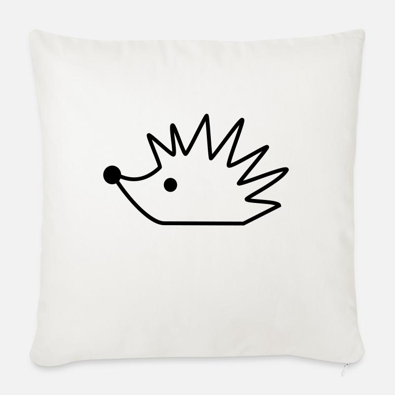 herisson - Housse de coussin décorative 45 x 45 cm - blanc nature