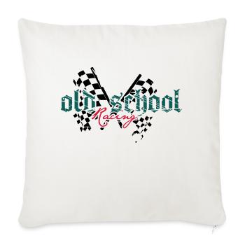 old school racing - Sofakissenbezug 45 x 45 cm - Naturweiß  - Vorne