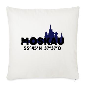 Moskau - Sofakissenbezug 45 x 45 cm - Naturweiß  - Vorne
