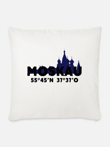 Moskau - Sofakissenbezug 45 x 45 cm - Naturweiß 