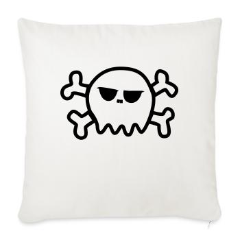 Pirate Skull - Housse de coussin décorative 45 x 45 cm - blanc nature - Devant