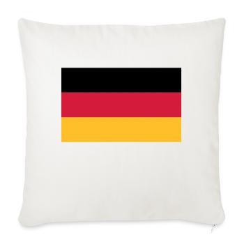 Drapeau de l'Allemagne - Housse de coussin décorative 45 x 45 cm - blanc nature - Devant