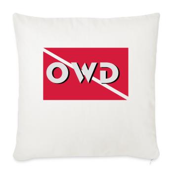 owd diver flag Taucher Tauchen - Sofakissenbezug 45 x 45 cm - Naturweiß  - Vorne