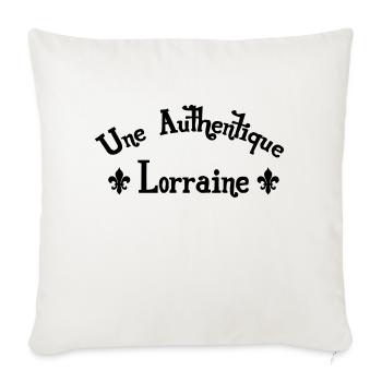 Lorraine / Lorrain / Nancy / Metz / France / Est - Housse de coussin décorative 45 x 45 cm - blanc nature - Devant