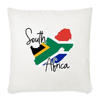 Afrique du Sud - Housse de coussin décorative 45 x 45 cm - blanc nature - Devant