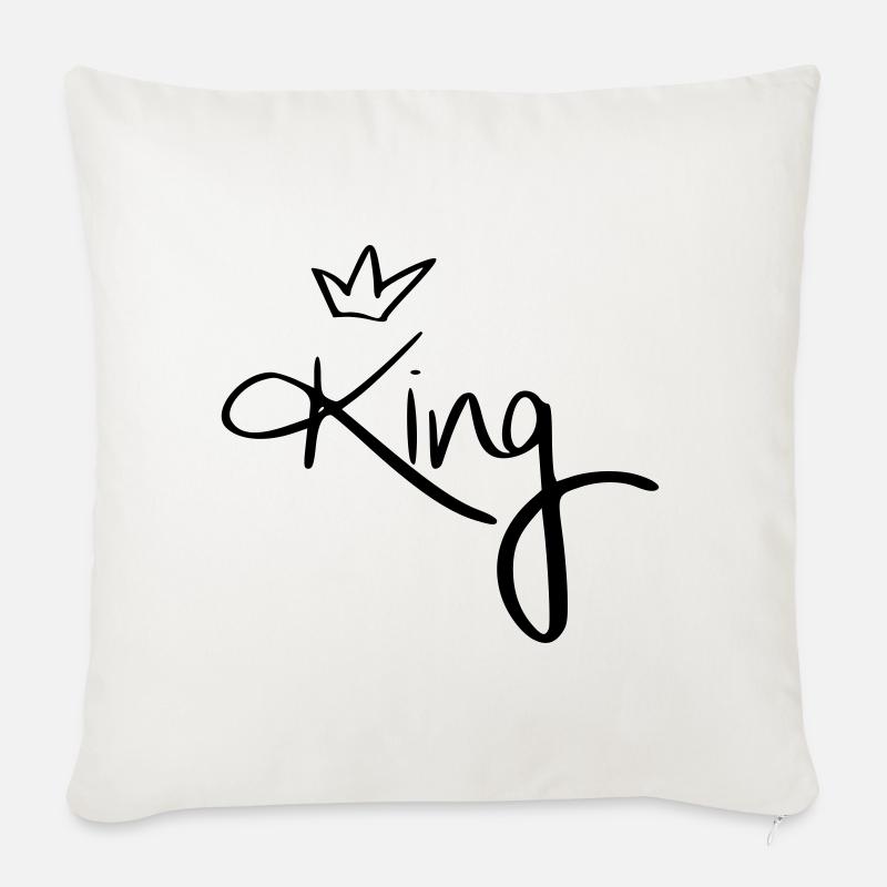 King. - Sofakissenbezug 45 x 45 cm - Naturweiß 