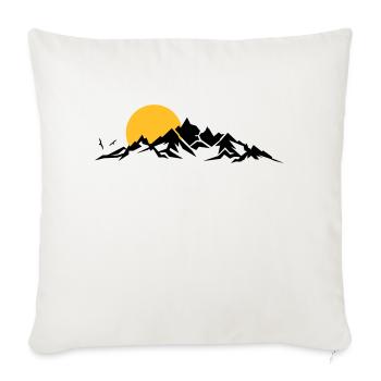 Landschaft - Berge Sonne - Sofakissenbezug 45 x 45 cm - Naturweiß  - Vorne