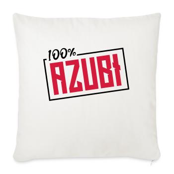 azubi 100 prozent - Sofakissenbezug 45 x 45 cm - Naturweiß  - Vorne
