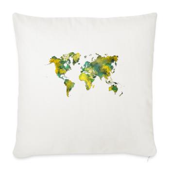 word karte 2040 - Sofakissenbezug 45 x 45 cm - Naturweiß  - Vorne