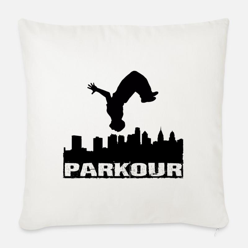 Parkour - Sofakissenbezug 45 x 45 cm - Naturweiß 