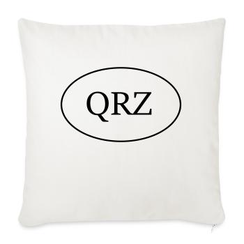 QRZ ham radio question radio amateur radio - Housse de coussin décorative 45 x 45 cm - blanc nature - Devant