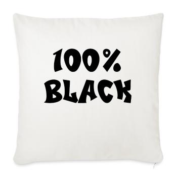 100% black - Housse de coussin décorative 45 x 45 cm - blanc nature - Devant